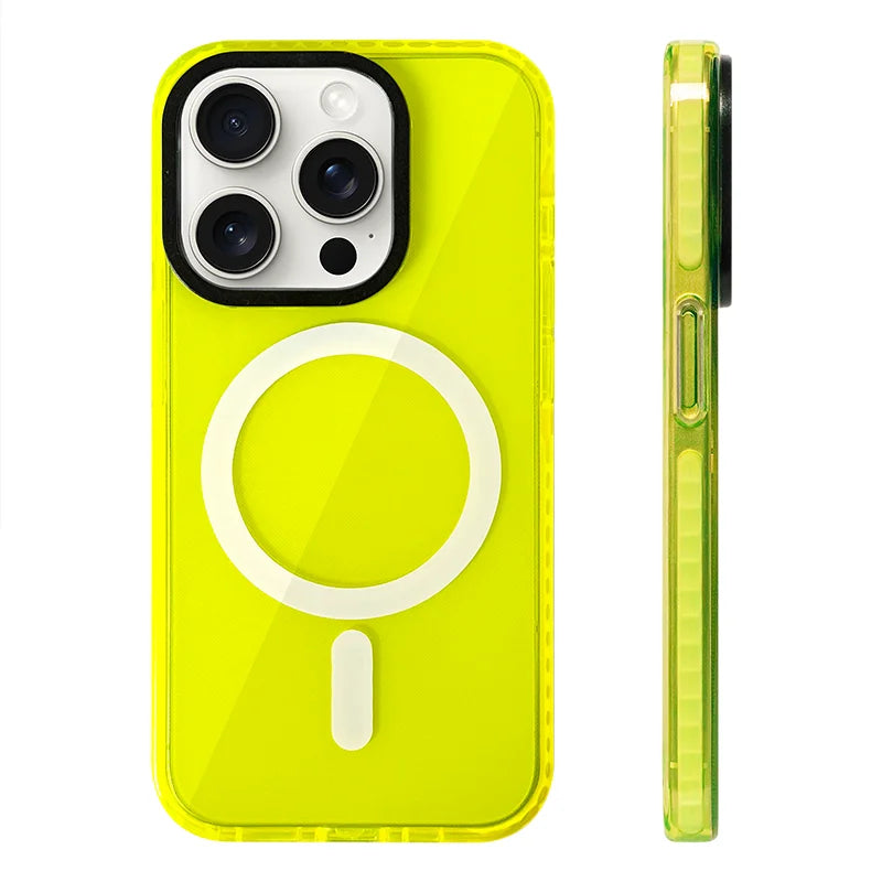 Transparent Neon green iphone