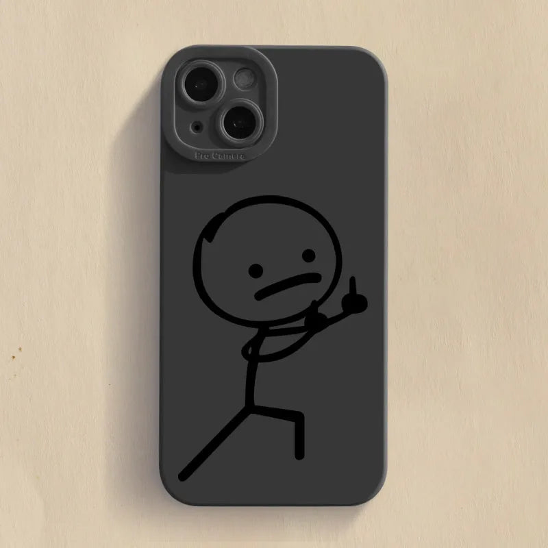 Cartoon black iphone