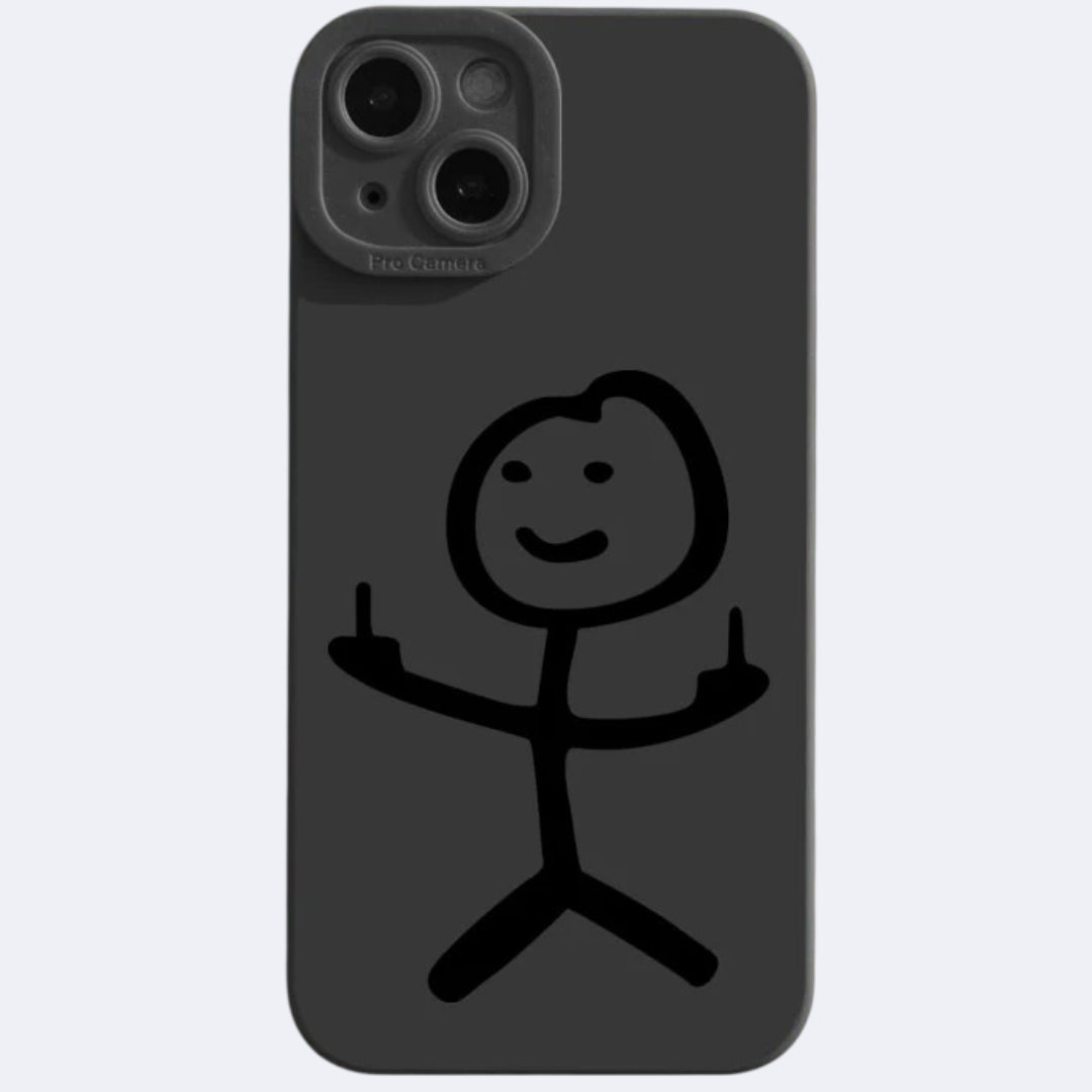 Cartoon black iphone