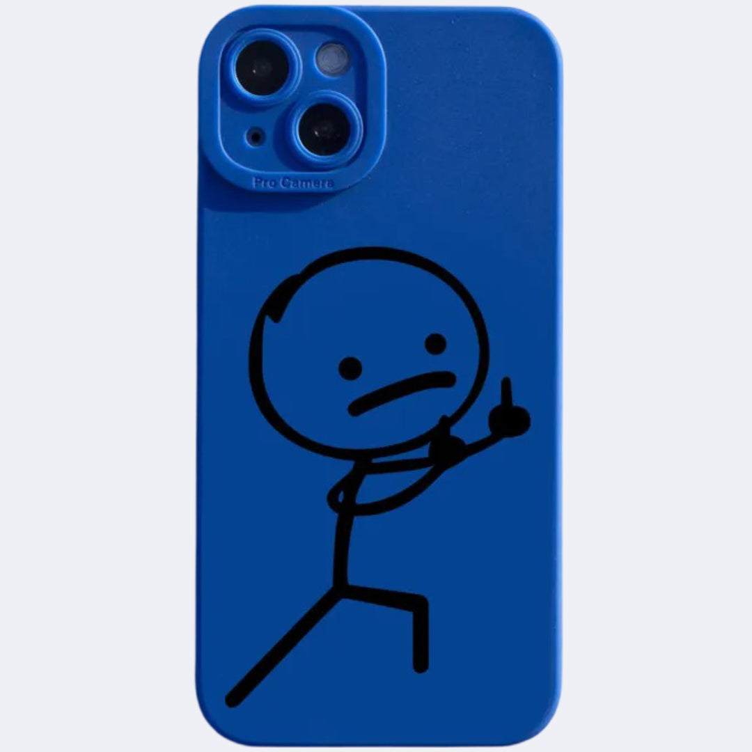 Cartoon blue iphone