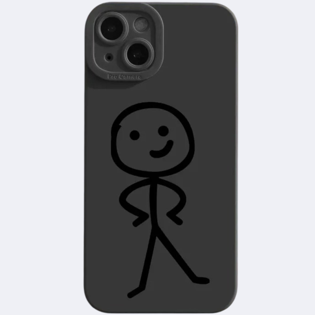 Cartoon black iphone