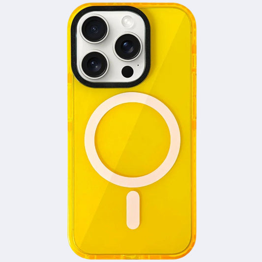 Transparent Neon orange iphone