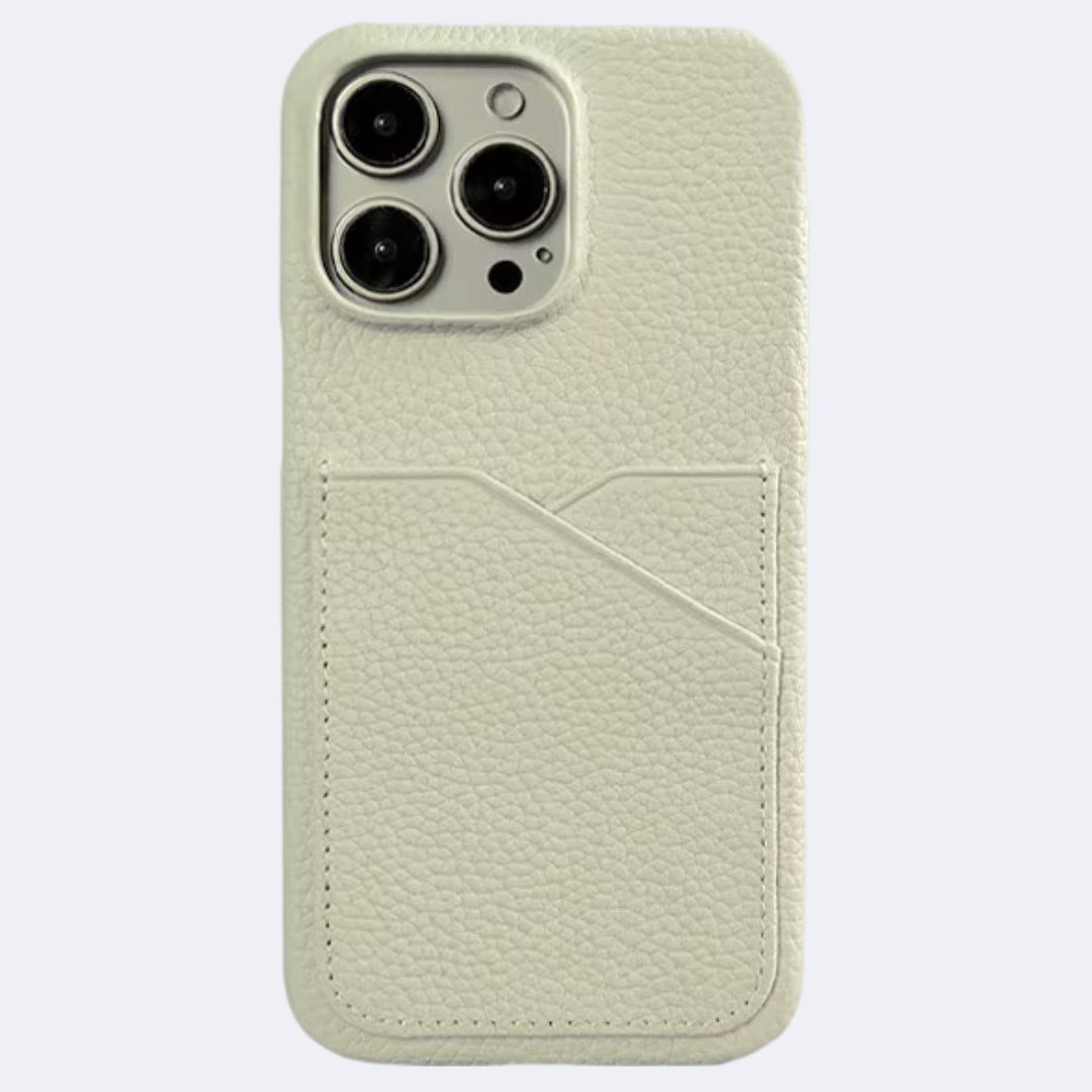 White Case porte carte cuir